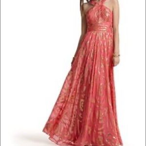 Aidan Mattox Long, Halter Lure Dress